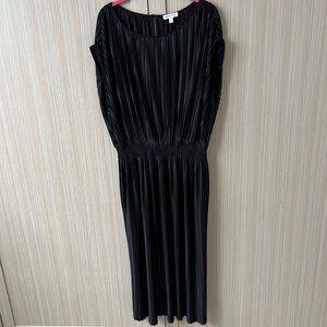 Prologue Black Pleated Midi Dress sz L